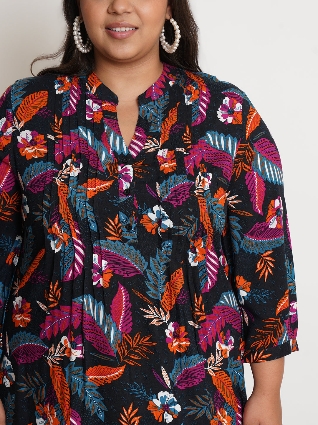 9 Impression Womens Multi Color Top