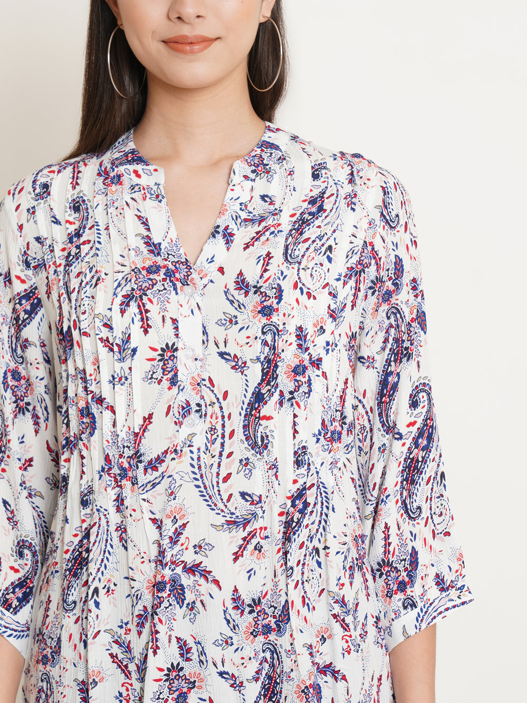 9 Impression Woman  White & Purple Tank