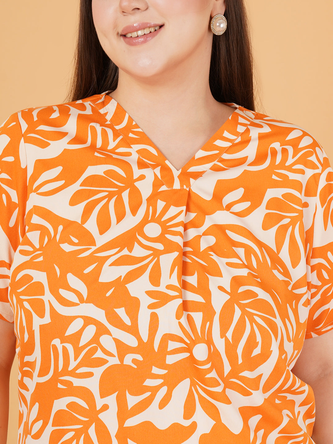 Mustard Plus Size Tops - Close View