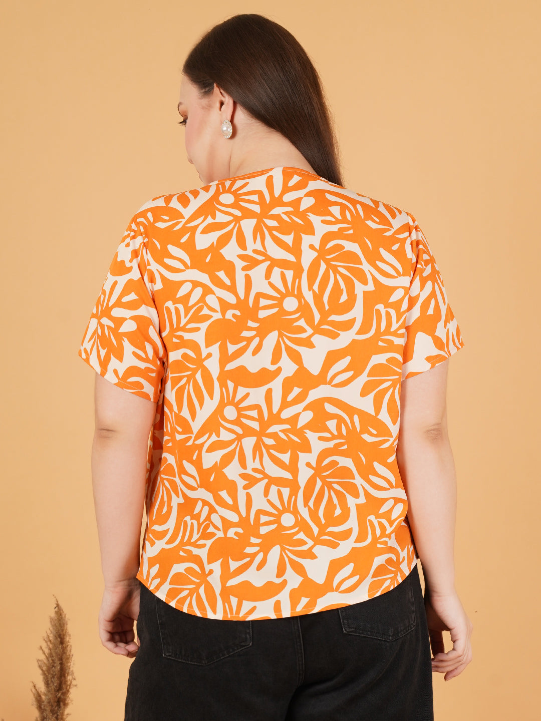 Mustard Plus Size Tops - Back View