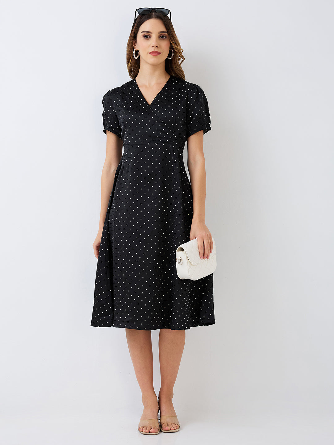 Zara-Inspired Black & White Polka Dot Dress – 9 Impression