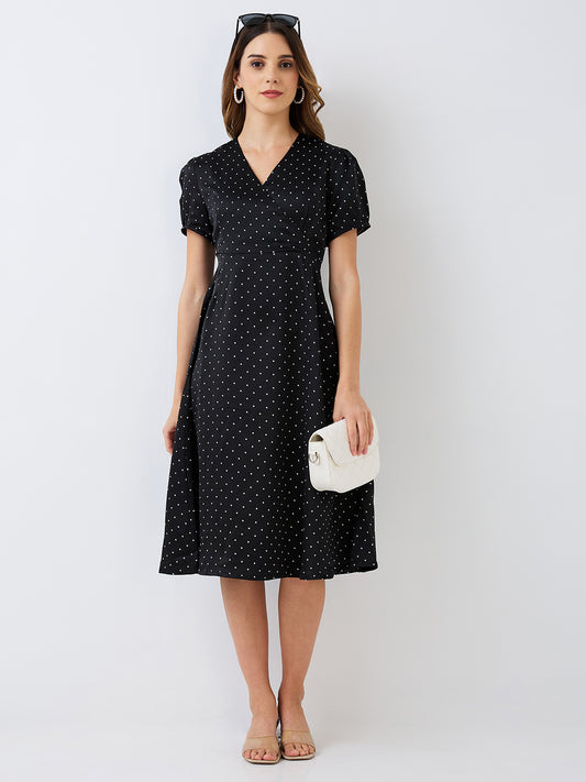 Zara-Inspired Black & White Polka Dot Dress – 9 Impression