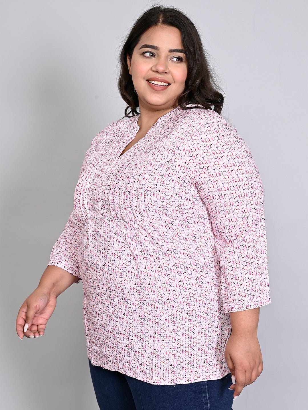 Pink Plus Size Tops - Side View