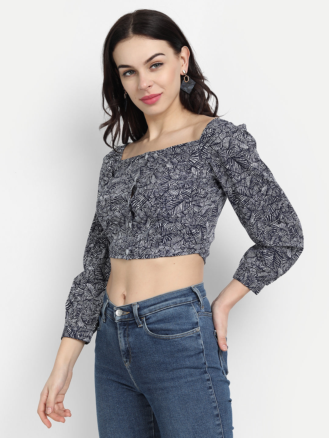 9 Impression Woman Grey Crop Top