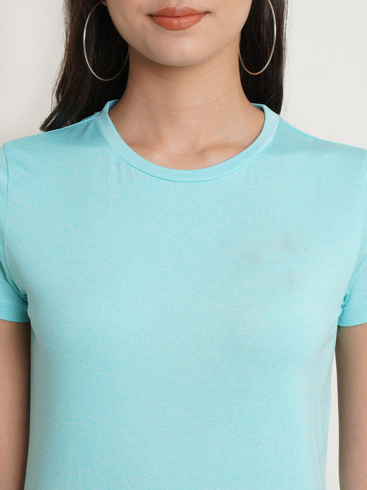 9 Impression Women Blue T-shirt Top