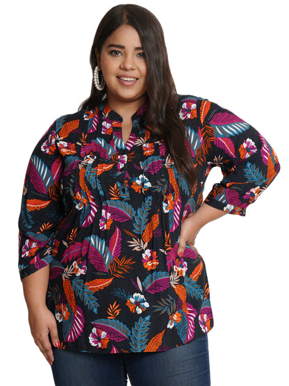 9 Impression Womens Multi Color Top
