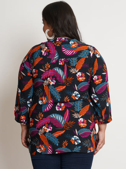9 Impression Womens Multi Color Top