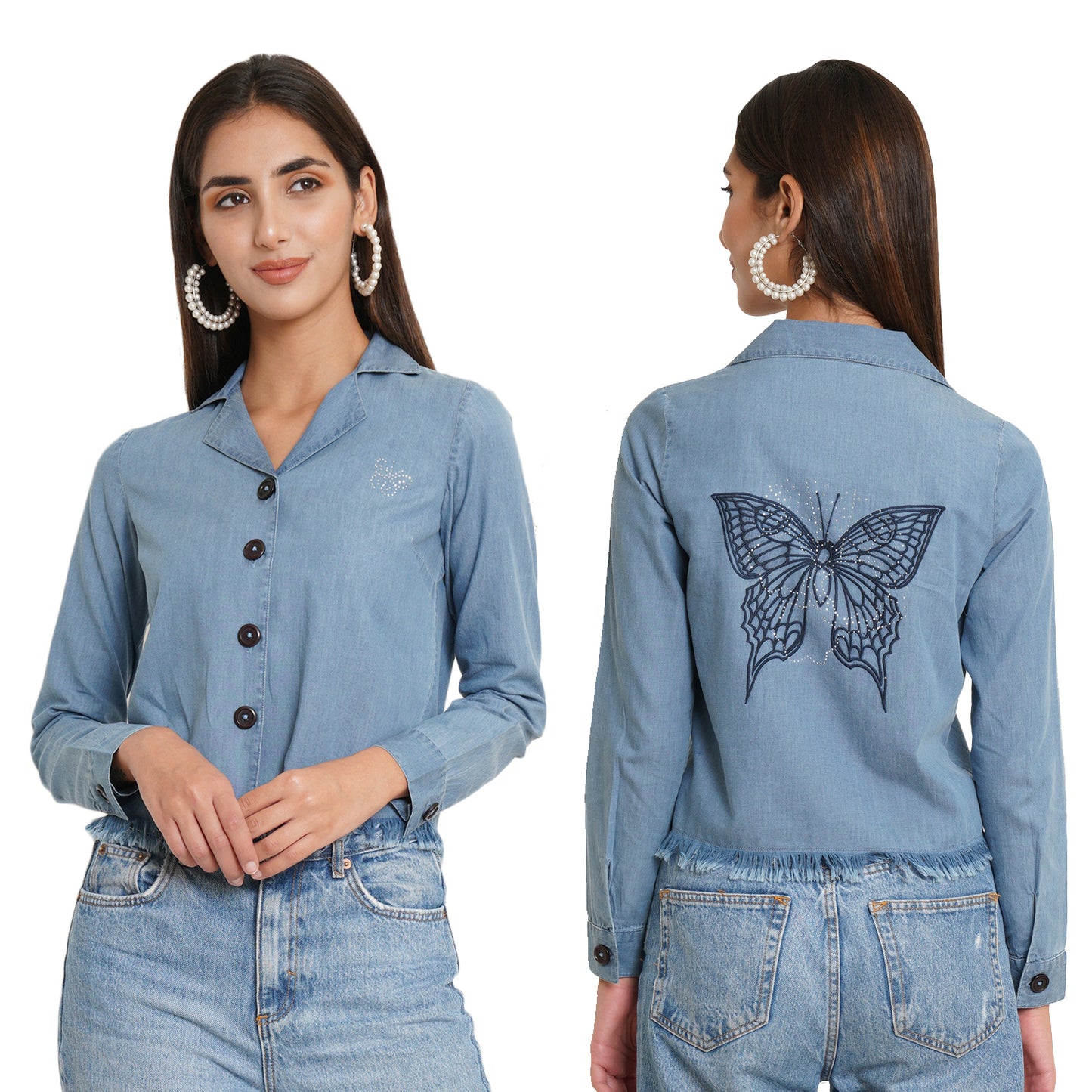 9 Impression Womans Denim Top