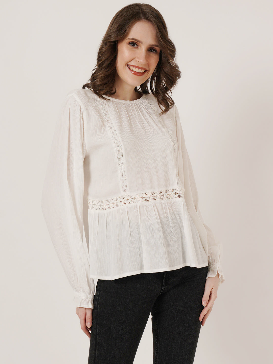 Women Cotton Embellished Top