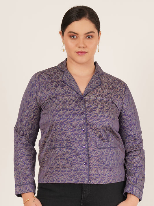 Women Double Pocket Elegant Tailored Blazer