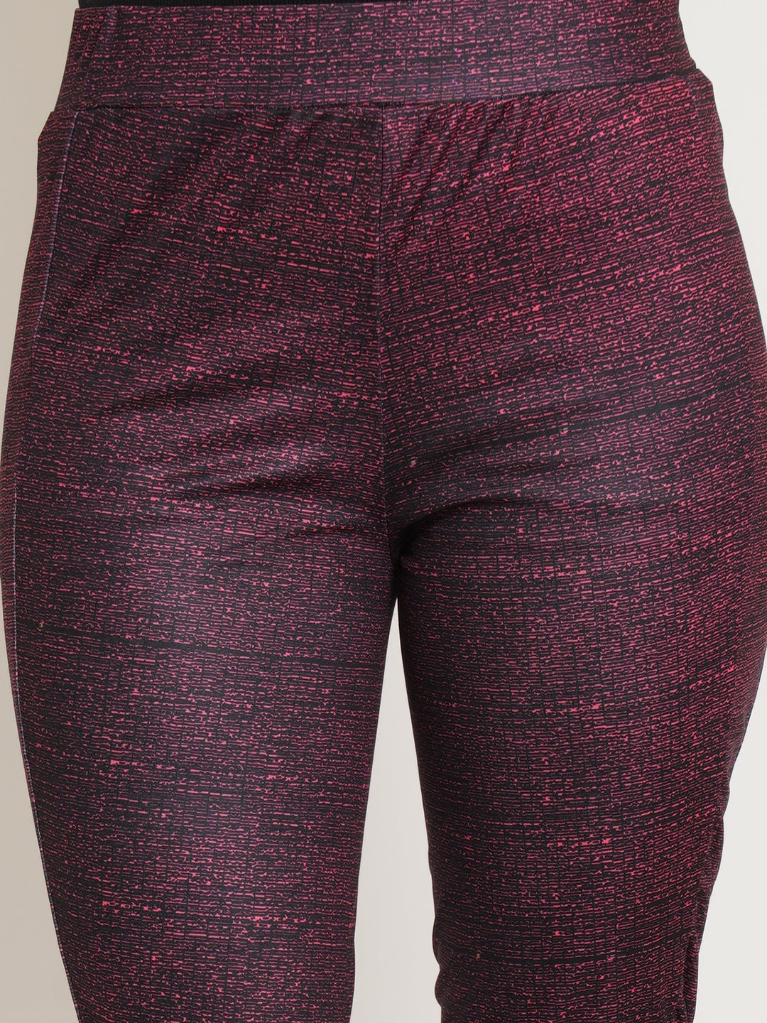 Women Maroon & Black Solid Print Regular Fit Pyjama