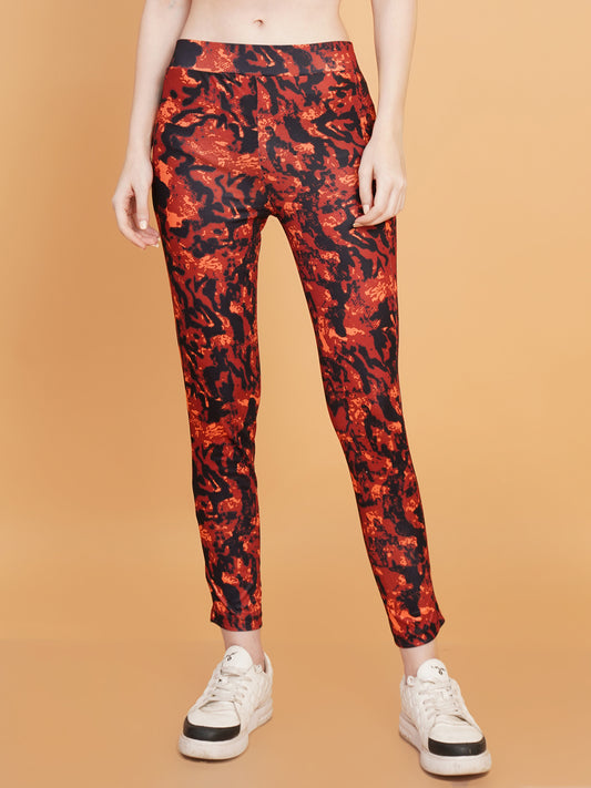 Women Printed Slim-Fit Track Pants