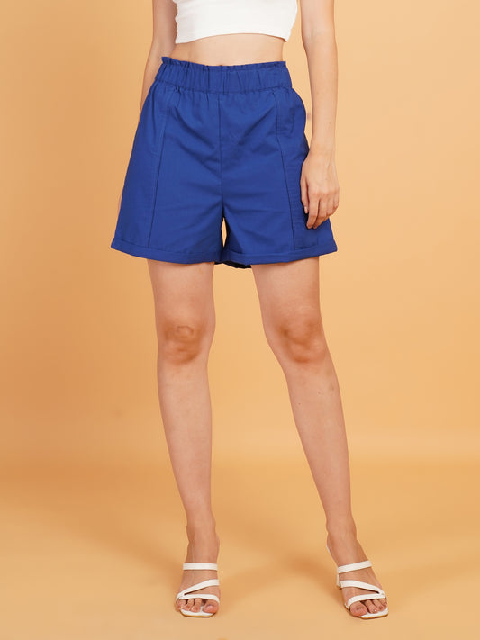 Women Royal Blue Shorts