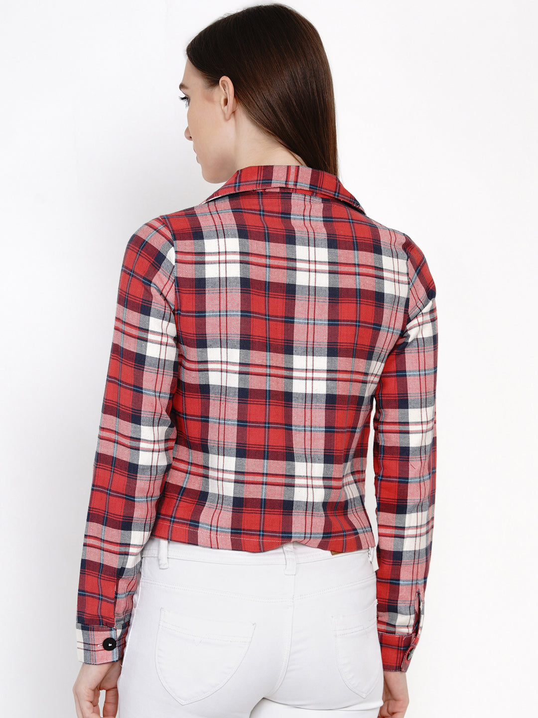 9 Impression Woman Red Checked Shirt