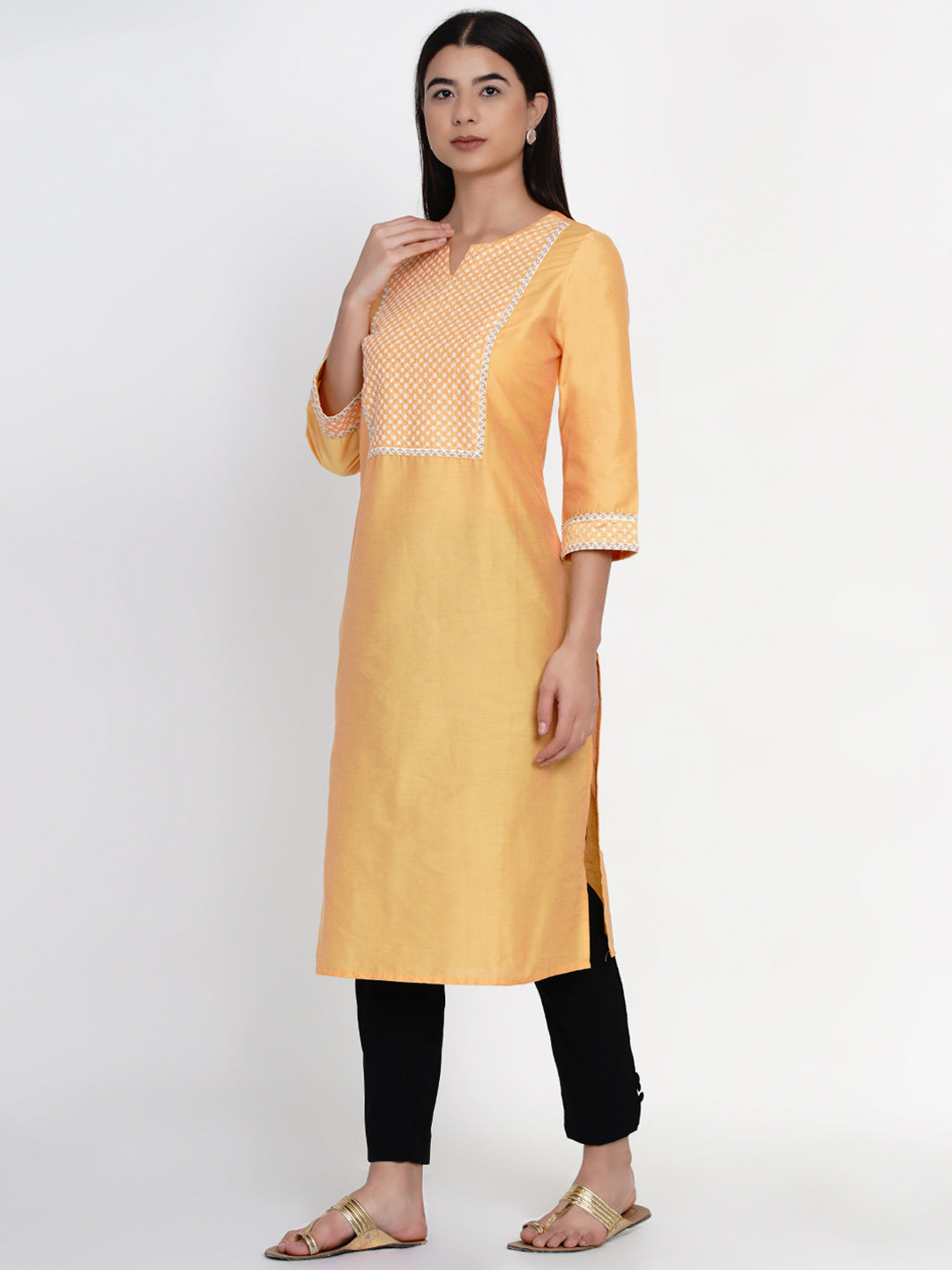 9 Impression Womans Golden Kurta