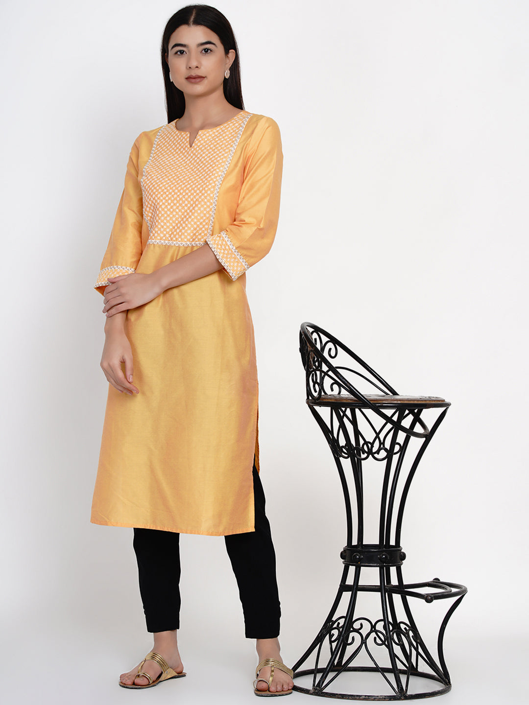 9 Impression Womans Golden Kurta