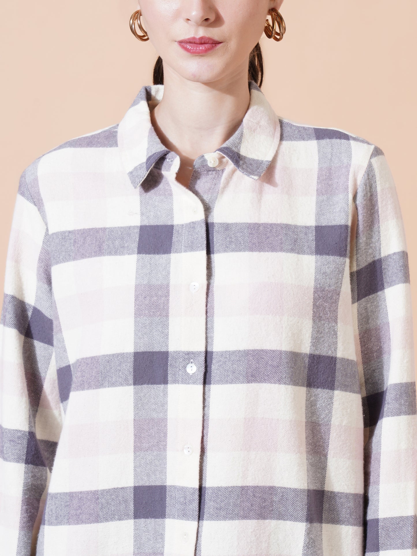 Women Yarn Dyed Check Shirt.