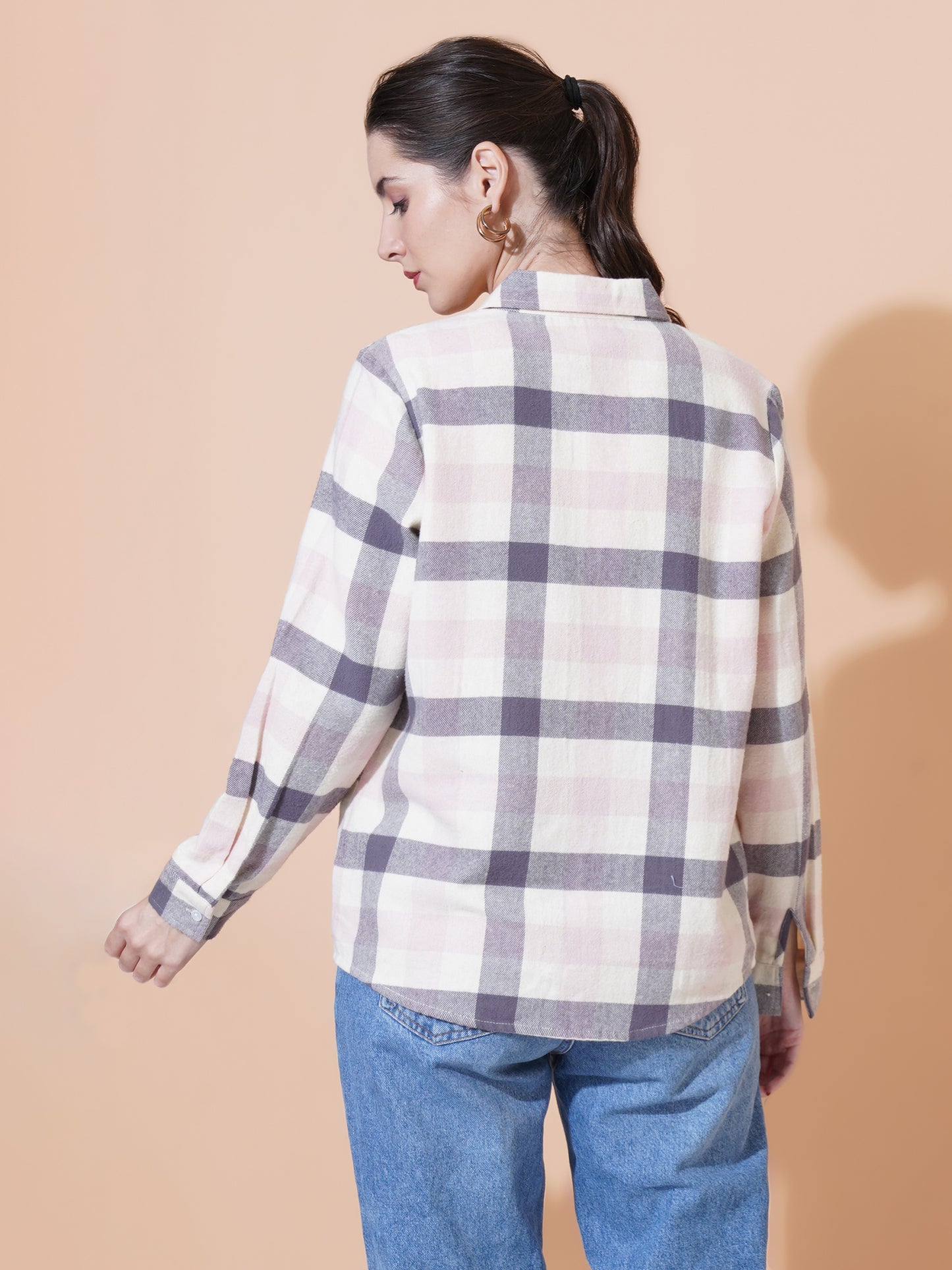 Women Yarn Dyed Check Shirt.