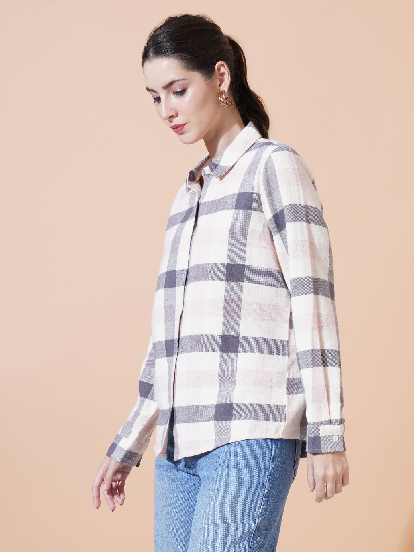 Women Yarn Dyed Check Shirt.