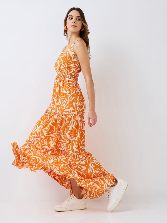 Elegant Zara-Inspired Coral Maxi Dress - 9 Impression